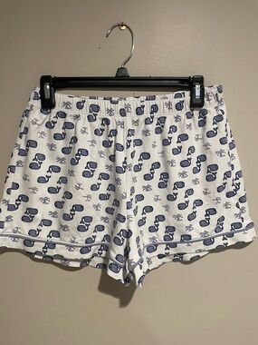 Roller Rabbit Moby Whale print pajama shorts. 100% Pima Cotton. Women’s small